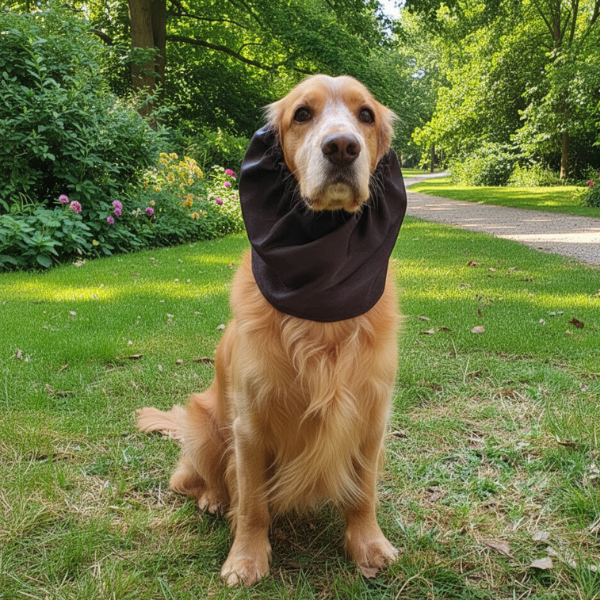 Nasonero Paraorecchie Nero per cani in tessuto tecnico