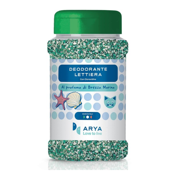 Deodorante per Lettiera con Clorexidina Arya - Brezza marina-500 ml