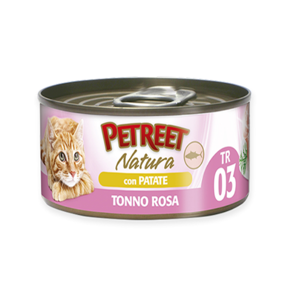 Petreet Natura Cat 70 gr - Tonno e patate Confezione da 6 pezzi