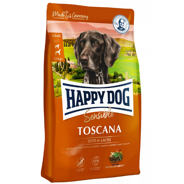 Image of Happy Dog Sensible Medium/Large Toscana Grain Free Pesce e anatra - 11 kg Croccantini per cani