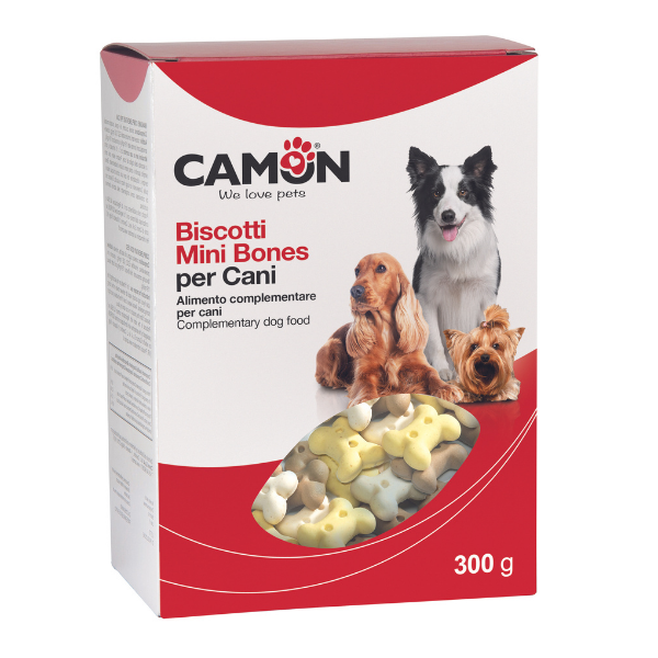 Camon Biscotti Mini Bones Snack per Cani - 300 gr