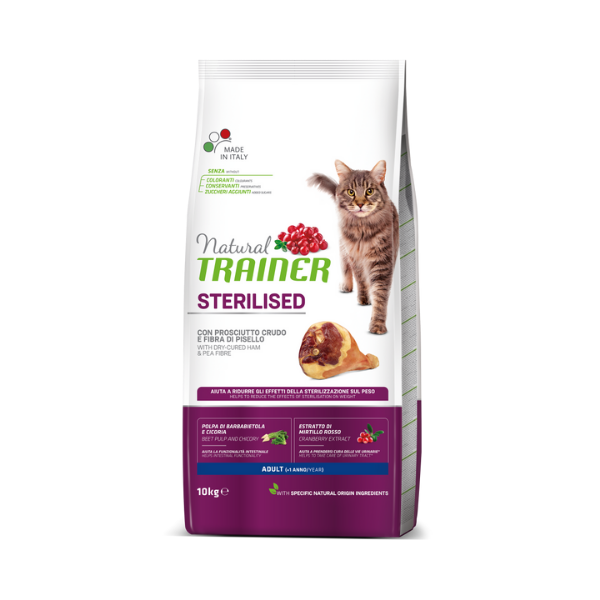 Natural Trainer Adult Sterilised con Prosciutto Crudo - 10 kg