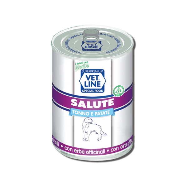 Vet line Umido Cane Salute 405 gr - Tonno con patate