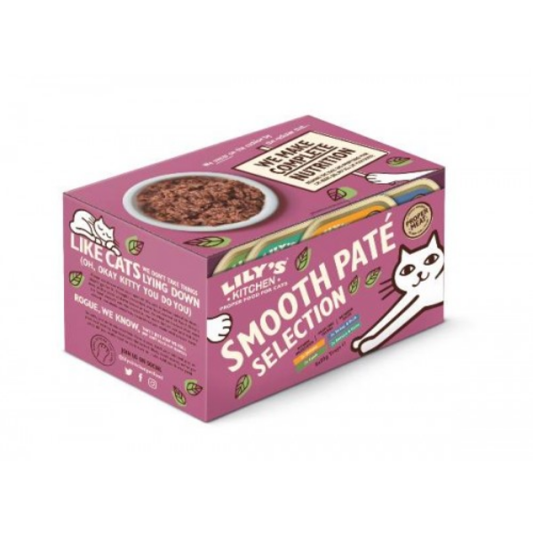 Image of Lily's Kitchen Multipack 8x85 gr Gatti Smooth Patè - 8 x 85gr Cibo umido per gatti