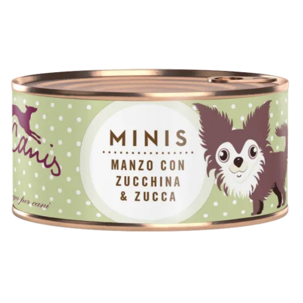 Terra Canis Mini Grain Free 100 gr - Manzo, Zucca e Zucchine Confezione da 6 pezzi