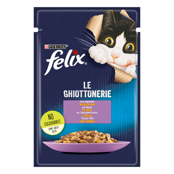 Purina Felix Le Ghiottonerie 85 gr - Agnello Confezione da 26 pezzi