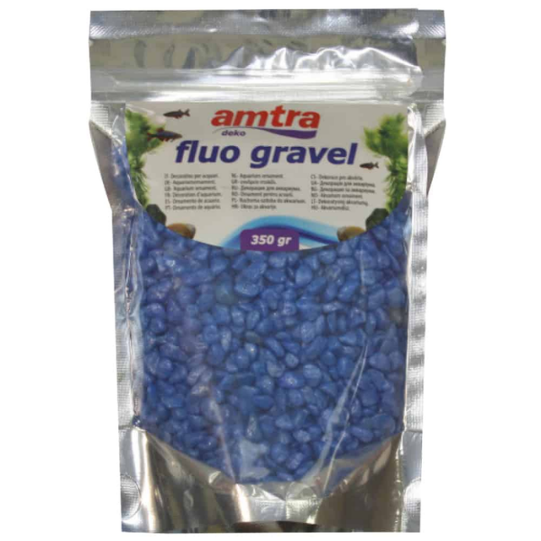 Decorazione Fluo Gravel da 0,35 kg Amtra - Blu - 1° ORDINE? scegli lo sconto BZR5 / BZR20 + 200 punti fedeltà