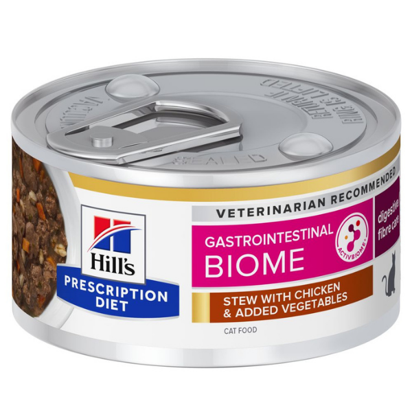 Image of Hill's Prescription Diet Gastrointestinal Biome 82 gr - Spezzatino Pollo e Verdure Confezione da 6 pezzi Dieta Veterinaria per Gatti