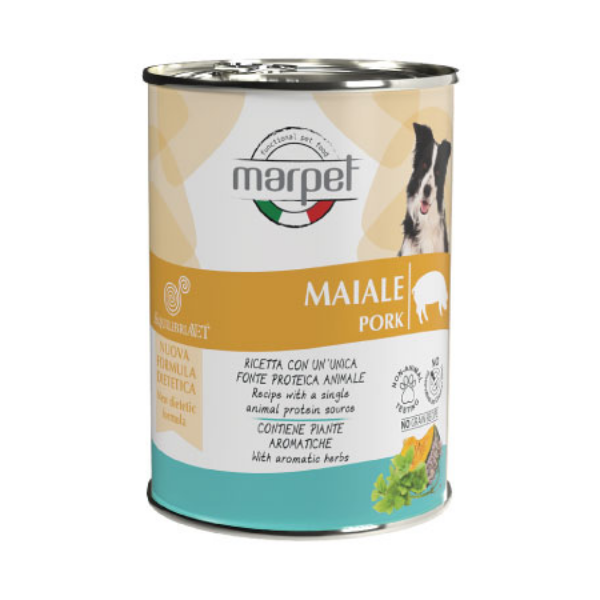 Marpet Aequilibria Vet dietetico umido cane 400 gr - Maiale Confezione da 6 pezzi