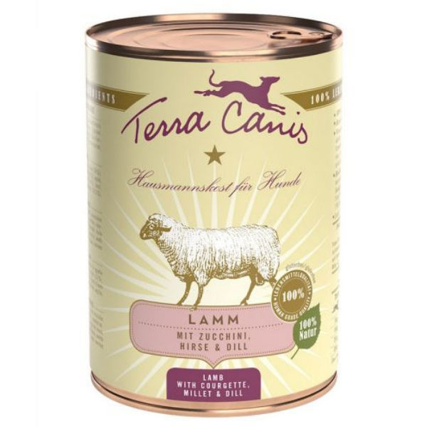 Image of Terra Canis Classic Adult All Sizes 400 gr - Agnello con zucchine, miglio e aneto Confezione da 6 pezzi Cibo Umido per Cani