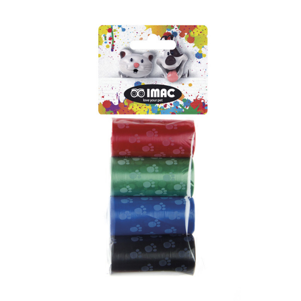 Sacchetti Igienici Colori Misti Imac - 4 rotoli x 20 Buste