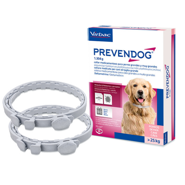 Image of Virbac Collare Antiparassitario Prevendog - 2 Collari da 75 cm - per cani oltre i 25 kg