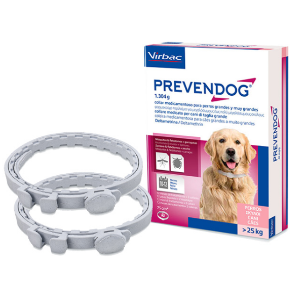 Image of Virbac Collare Antiparassitario Prevendog - 2 Collari da 75 cm - per cani oltre i 25 kg - Antiparassitario per cani - 1° ORDINE? scegli lo sconto BZR5 / BZR20 + 200 punti fedeltà010