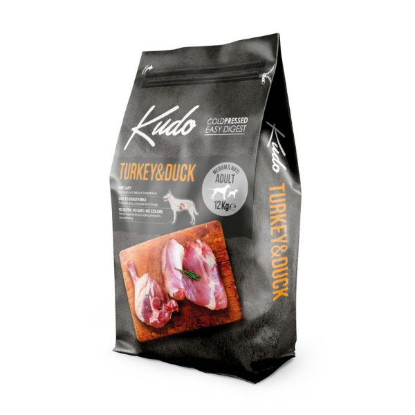 Kudo Low Grain Adult Medium/Maxi Tacchino e Anatra...