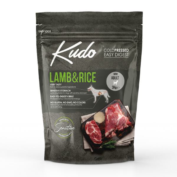 Kudo Low Grain Adult Mini Agnello e Riso - 3 kg
