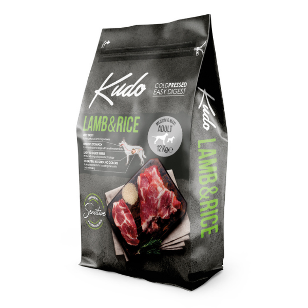 Kudo Low Grain Adult Medium Maxi Agnello e Riso - 12 kg