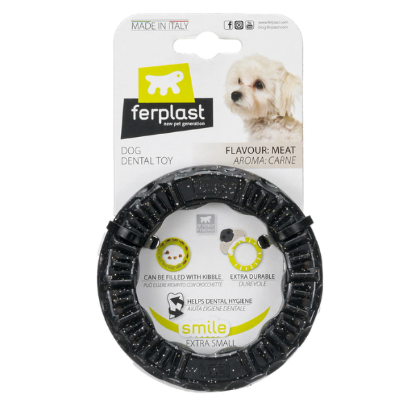 Gioco dentale Smile Ferplast - Nero - Extra Small