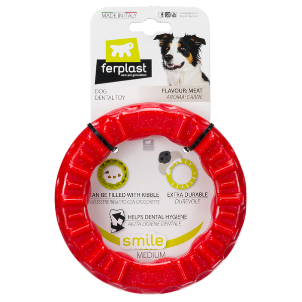 Gioco dentale Smile Ferplast - Rosso - Medium