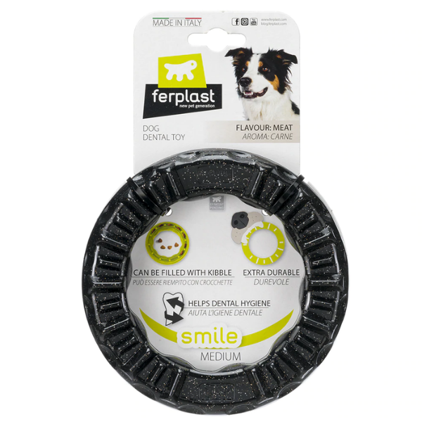 Gioco dentale Smile Ferplast - Nero - Medium
