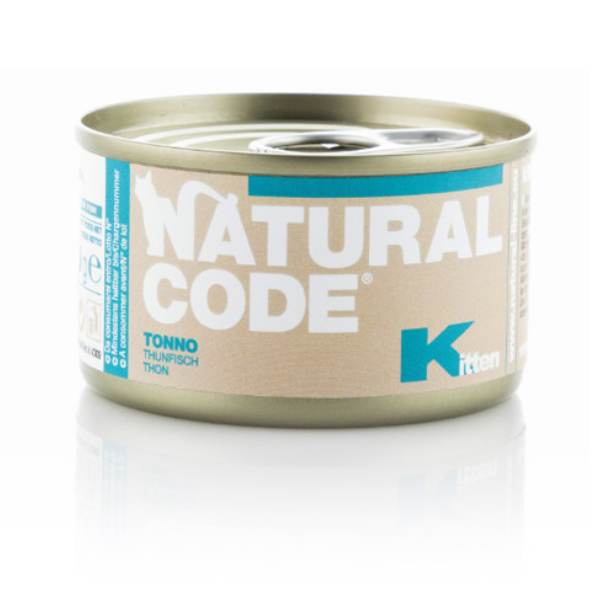 Image of Natural Code Kitten 85 gr - Tonno Confezione da 24 pezzi Cibo umido per gatti