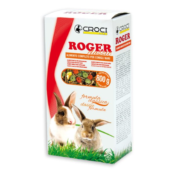 Image of Croci Rabbit Roger Classic alimento Conigli Nani - 800 gr