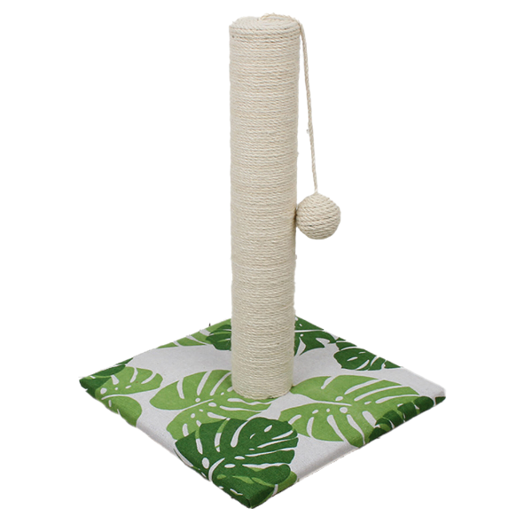 Image of Tiragraffi Leaves con Gioco Croci - Verde - 30x30x42 cm - Tiragraffi gatto - SPEDIZIONE GRATIS 1° ORDINE + scegli lo sconto BZR5 / BZR20010
