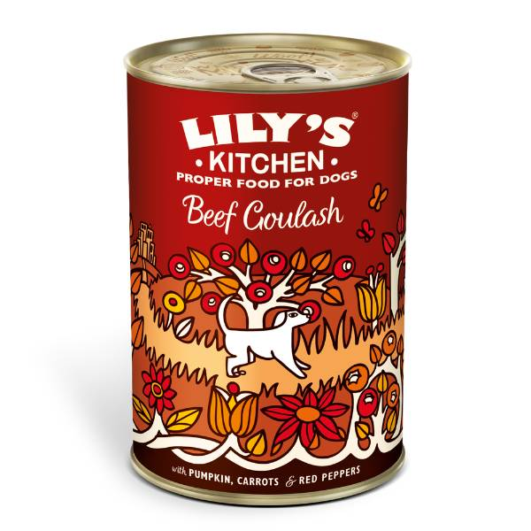 Image of Lily's Kitchen Umido 400 gr - Gulash Spezzatino di manzo con verdure Confezione da 6 pezzi Cibo Umido per Cani