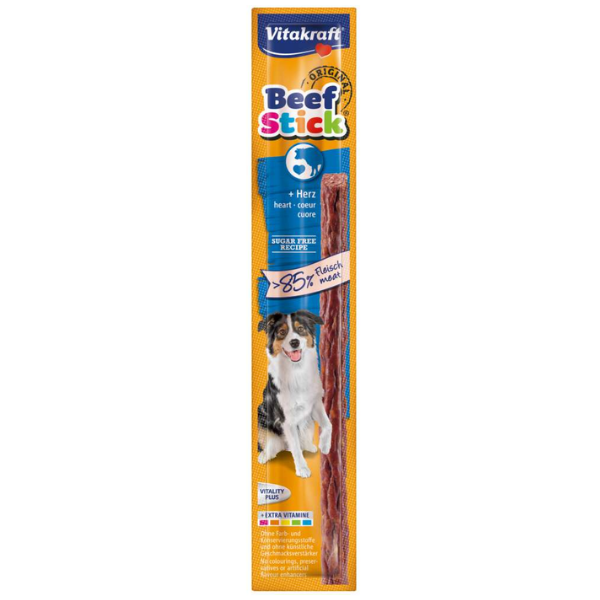 Vitakraft Beef Stick Snack per cani 12 gr - Cuore Confezione da 25 pezzi