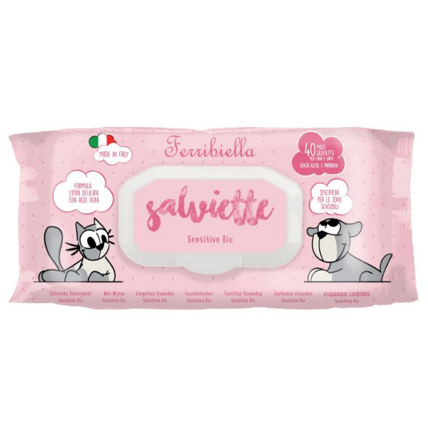 Image of Salviette Detergenti Ferribiella 40 pezzi - Sensitive Bio