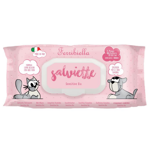 Salviette Detergenti Ferribiella 40 pezzi - Sensitive Bio