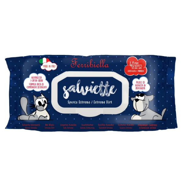 Salviette Detergenti Ferribiella 40 pezzi - Extreme