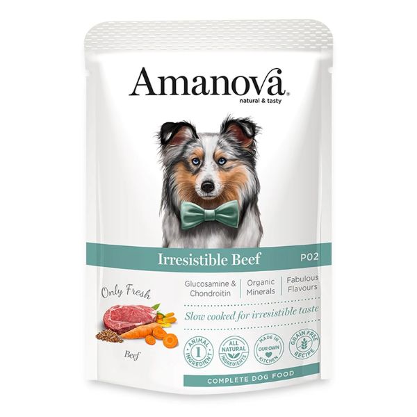 Amanova Dog Adult Umido Grain Free 100 gr - Vitello Fresco Confezione da 12 pezzi