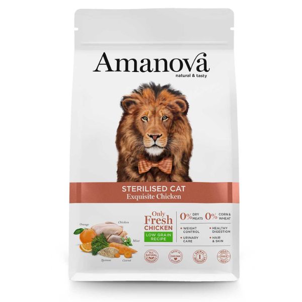 Amanova Sterilised Cat Pollo Fresco - 300 gr