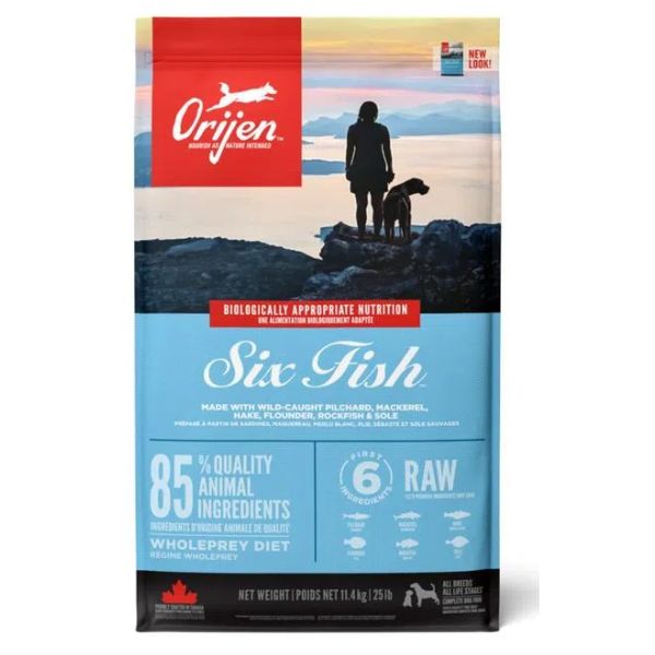 Image of Orijen Six Fish Dog Food - 11,4 kg Croccantini per cani