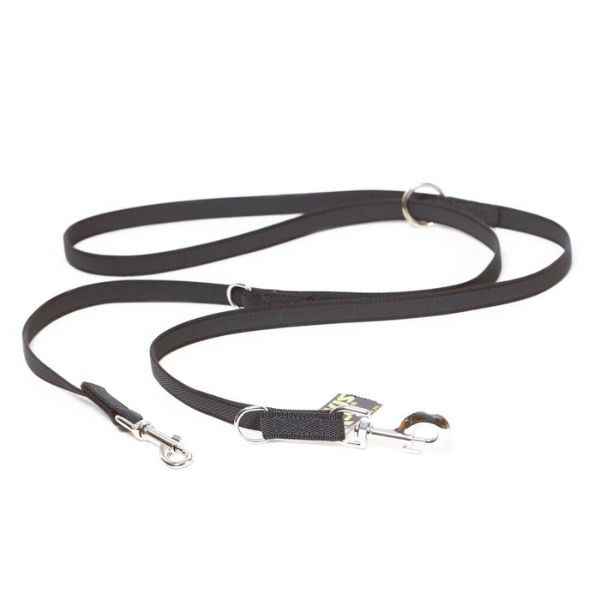 Guinzaglio per cani regolabile Color & Gray Super-Grip Julius-K9 - Nero - 2,2 mt x 2 cm - SPEDIZIONE GRATIS 1° ORDINE + scegli lo sconto BZR5 / BZR20