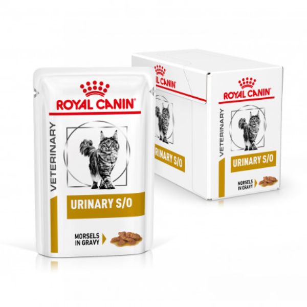 Image of Royal Canin Urinary S/O in Salsa - 12 buste da 85 gr Dieta Veterinaria per Gatti