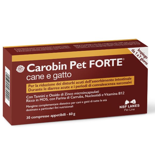 NBF Lanes Carobin Pet Forte cane & gatto Compresse - 1 Confezione da 30 compresse