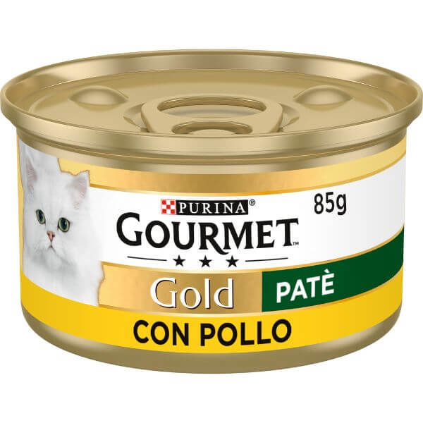Image of Purina Gourmet Gold Patè Umido Gatto 85 gr - Pollo Confezione da 24 pezzi Cibo umido per gatti