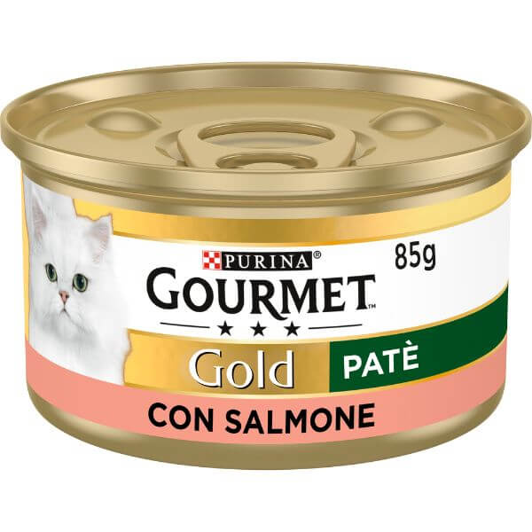 Image of Purina Gourmet Gold Patè Umido Gatto 85 gr - Salmone Confezione da 24 pezzi Cibo umido per gatti