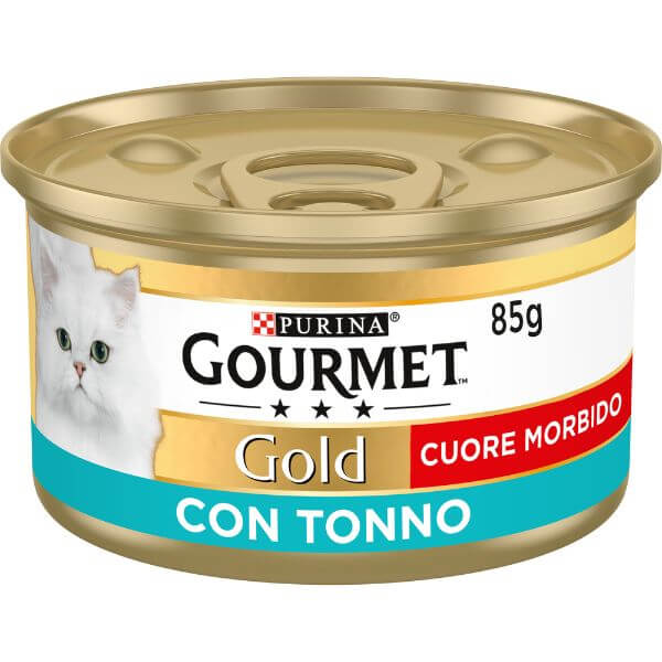 Purina Gourmet Gold Cuore Morbido Umido Gatto 85 gr - Tonno Confezione da 24 pezzi
