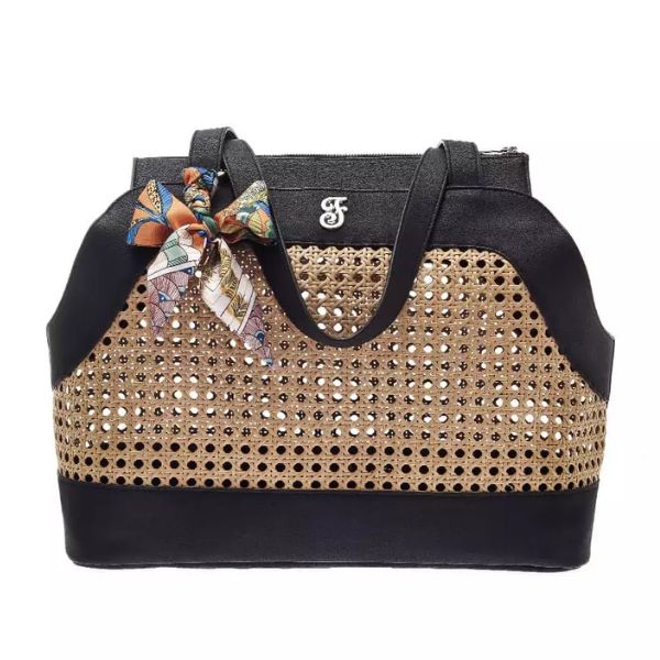 Borsa Trasportino Musa Ferribiella - Nera in vimini