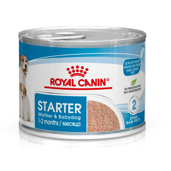 Image of Royal Canin Starter Mousse Mother & Babydog - 195 gr Confezione da 6 pezzi Cibo Umido per Cani