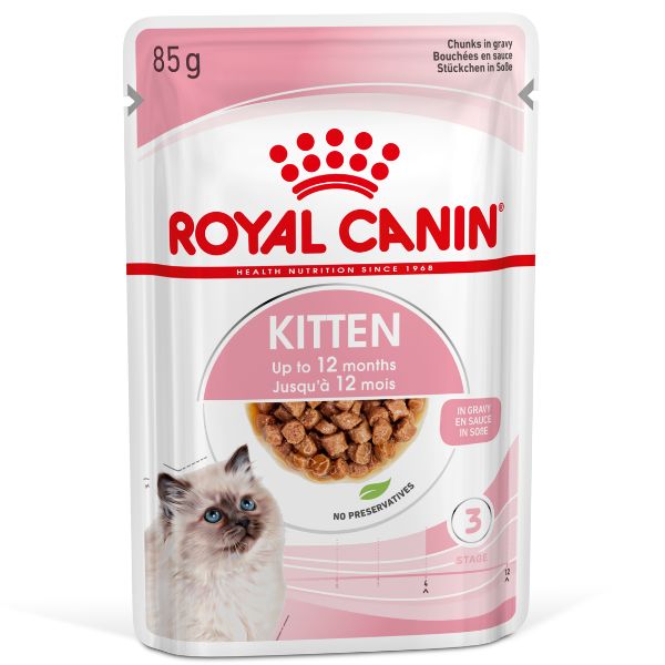 Royal Canin Kitten Gravy Cat Wet Food - 85 gr Confezione da 12 pezzi