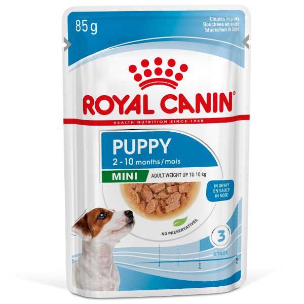 Royal Canin Puppy Umido - Mini 85 gr Confezione da 12 pezzi - Cibo Umido per Cani - SPEDIZIONE GRATIS 1° ORDINE + scegli lo sconto BZR5 / BZR20