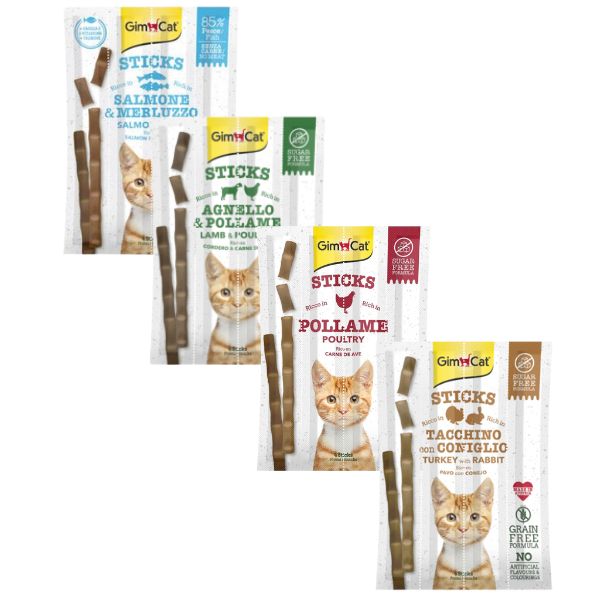 Gim Cat Snack Sticks Grain Free: Agnello e Pollame