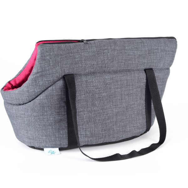 Borsa Trasportino Venere Leopet - Grigio/Magenta - 45x30x28 cm