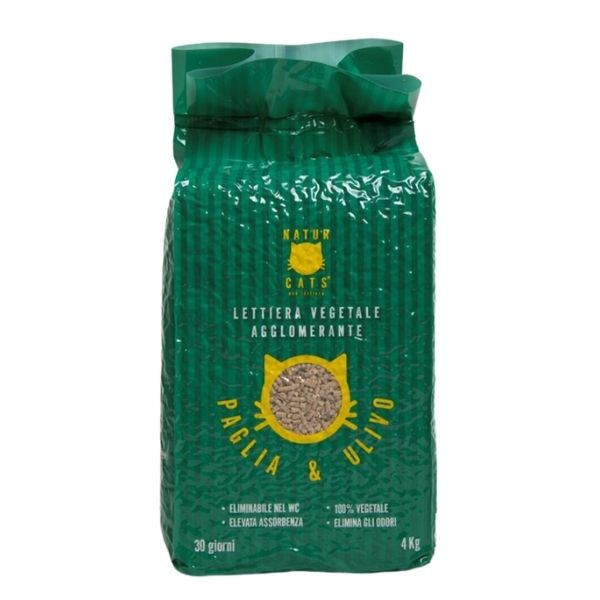 Image of Lettiera vegetale agglomerante Paglia e Ulivo Natur Cats - 4 Kg