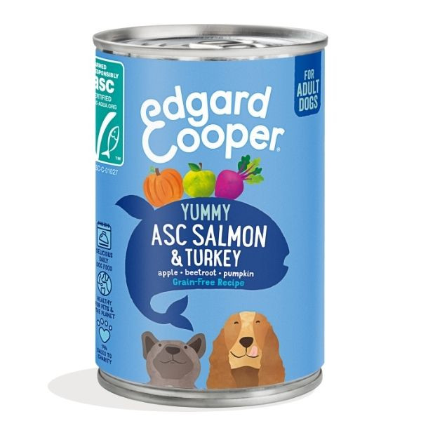 Edgard & Cooper Adult Grain Free 400 gr - Salmone e Tacchino Confezione da 6 pezzi