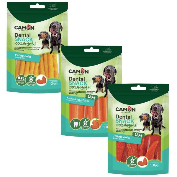 Camon Dental Snack Vegetali 100 gr: Snack Sticks con patata dolce