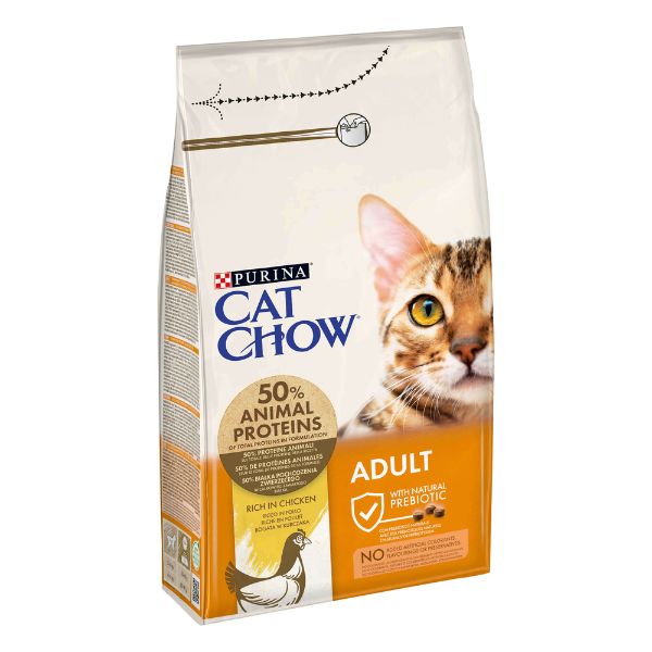 Image of Purina Cat Chow Adult ricco in Pollo - 1,5 kg Croccantini per gatti